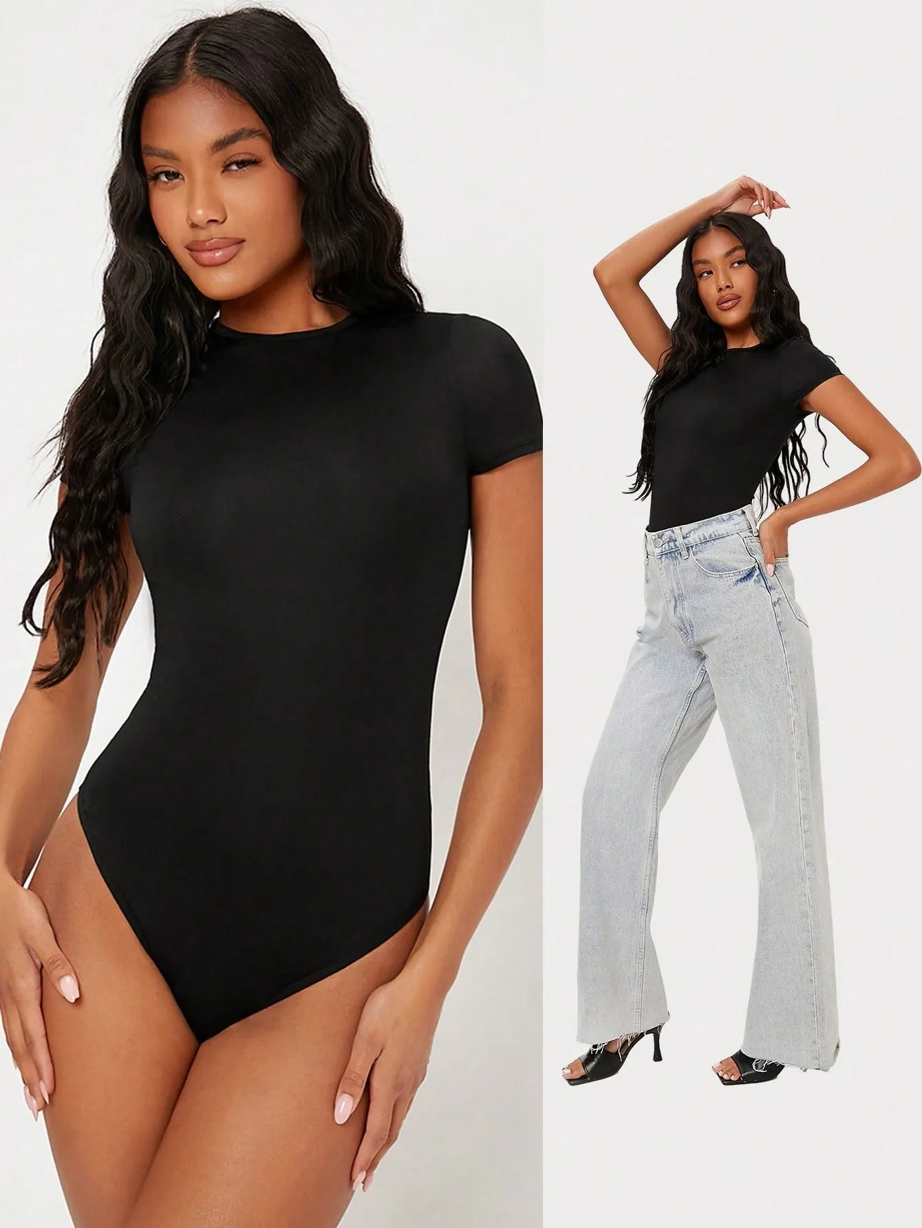 Cherry Vibes: Body Ajustado Unicolor para Mujer en