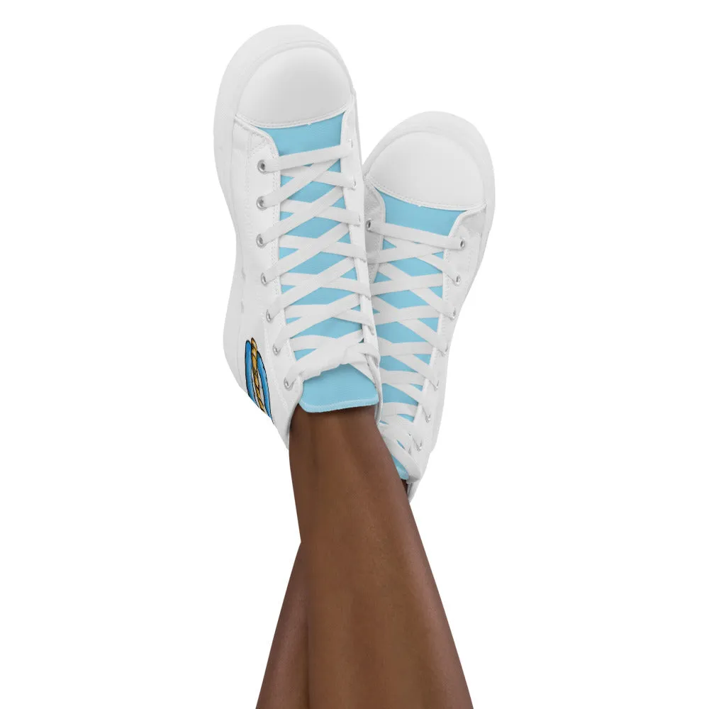 Chicago Flag Women’s high top canvas shoes