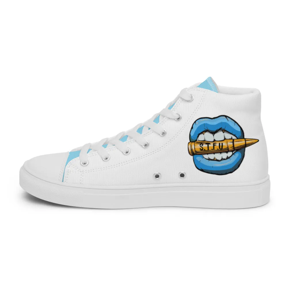 Chicago Flag Women’s high top canvas shoes