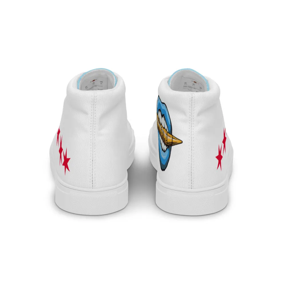 Chicago Flag Women’s high top canvas shoes
