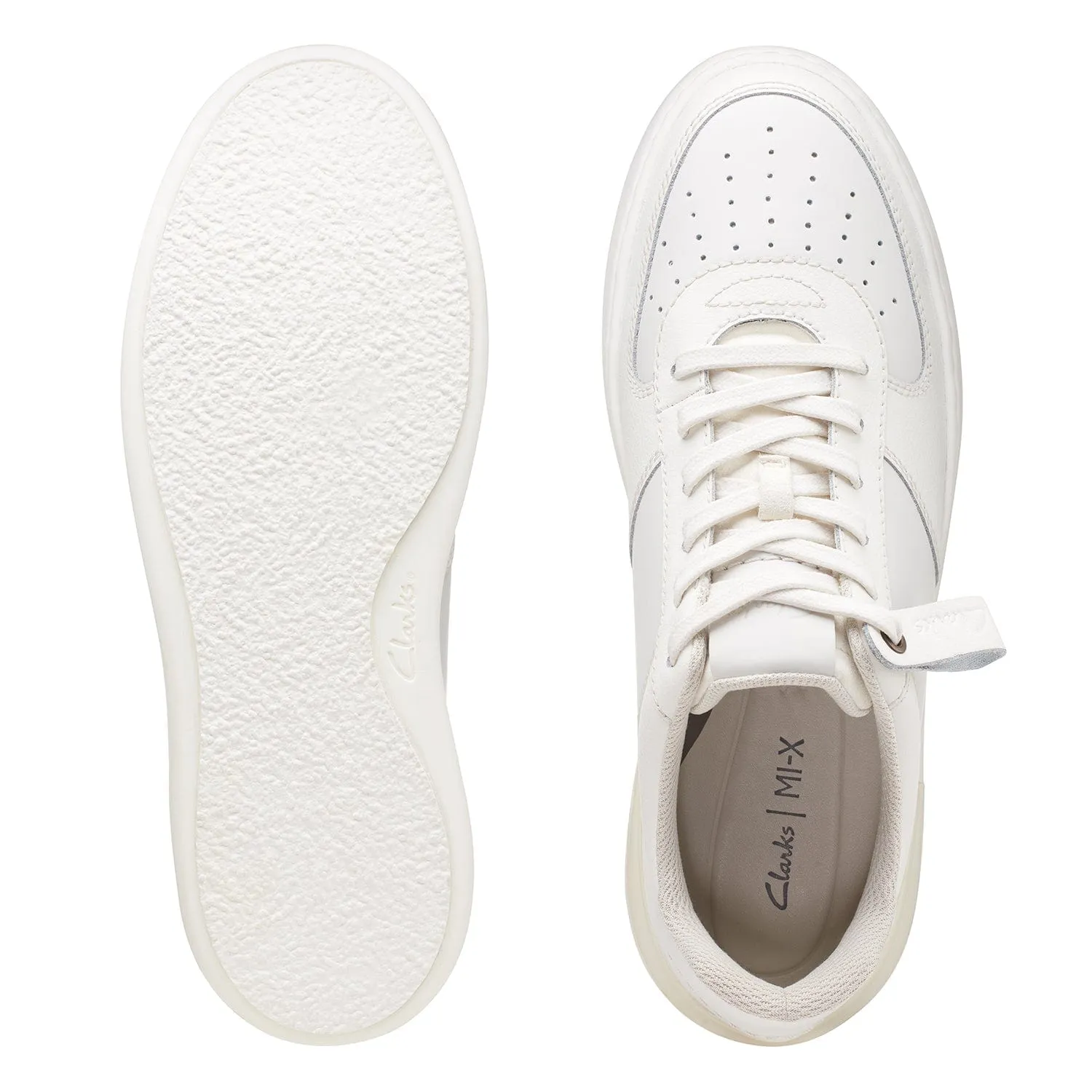 Clarks Courtlite Tie Shoes - White - 261673657 - G Width (Standard Fit)