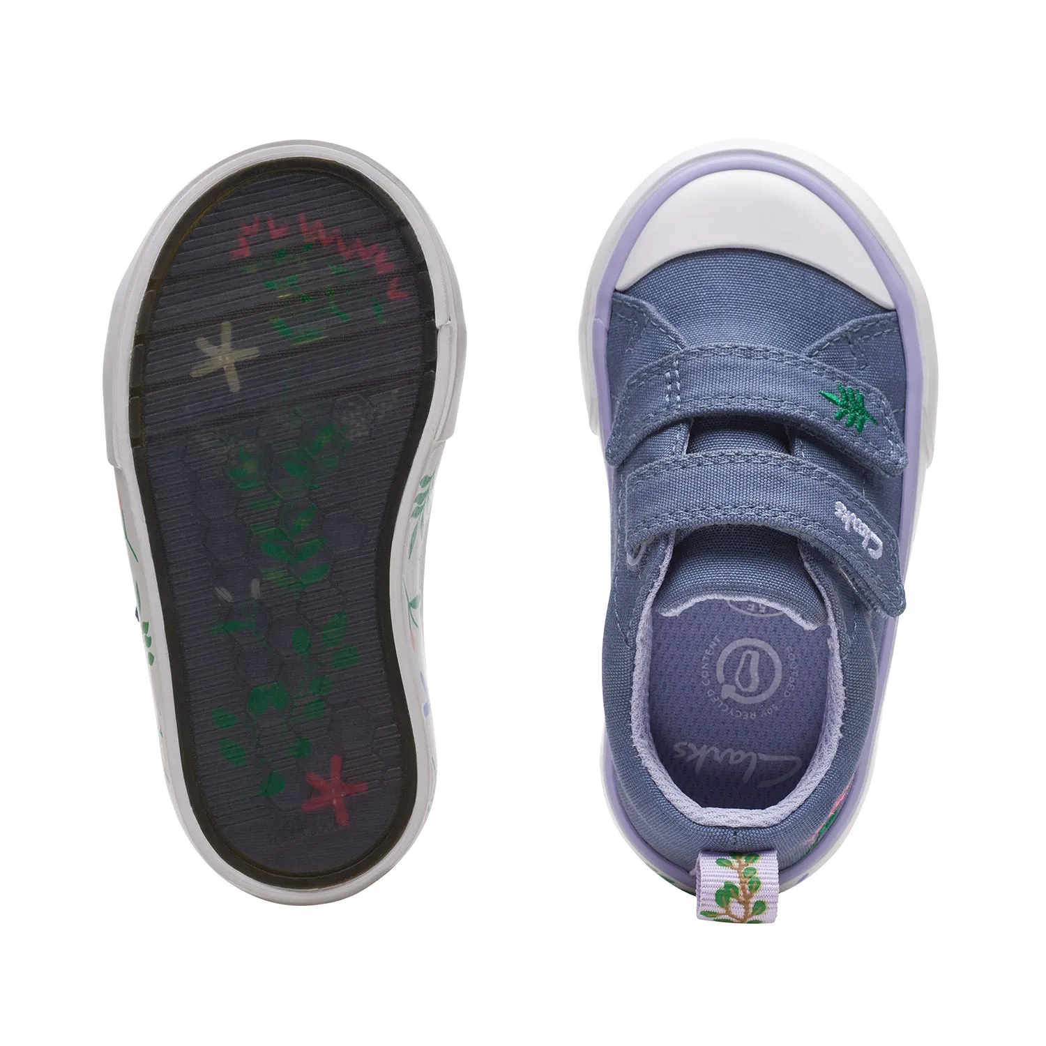 CLARKS GIRLS FOXING LO TODDLER. (WIDE FIT)