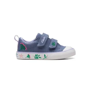 CLARKS GIRLS FOXING LO TODDLER. (WIDE FIT)