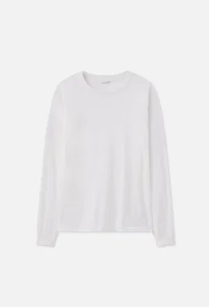 Cotton Cashmere Pullover / White