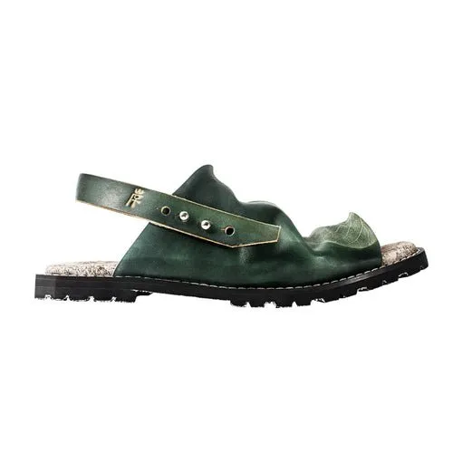 Custom cowhide slip-on sandals for men and women