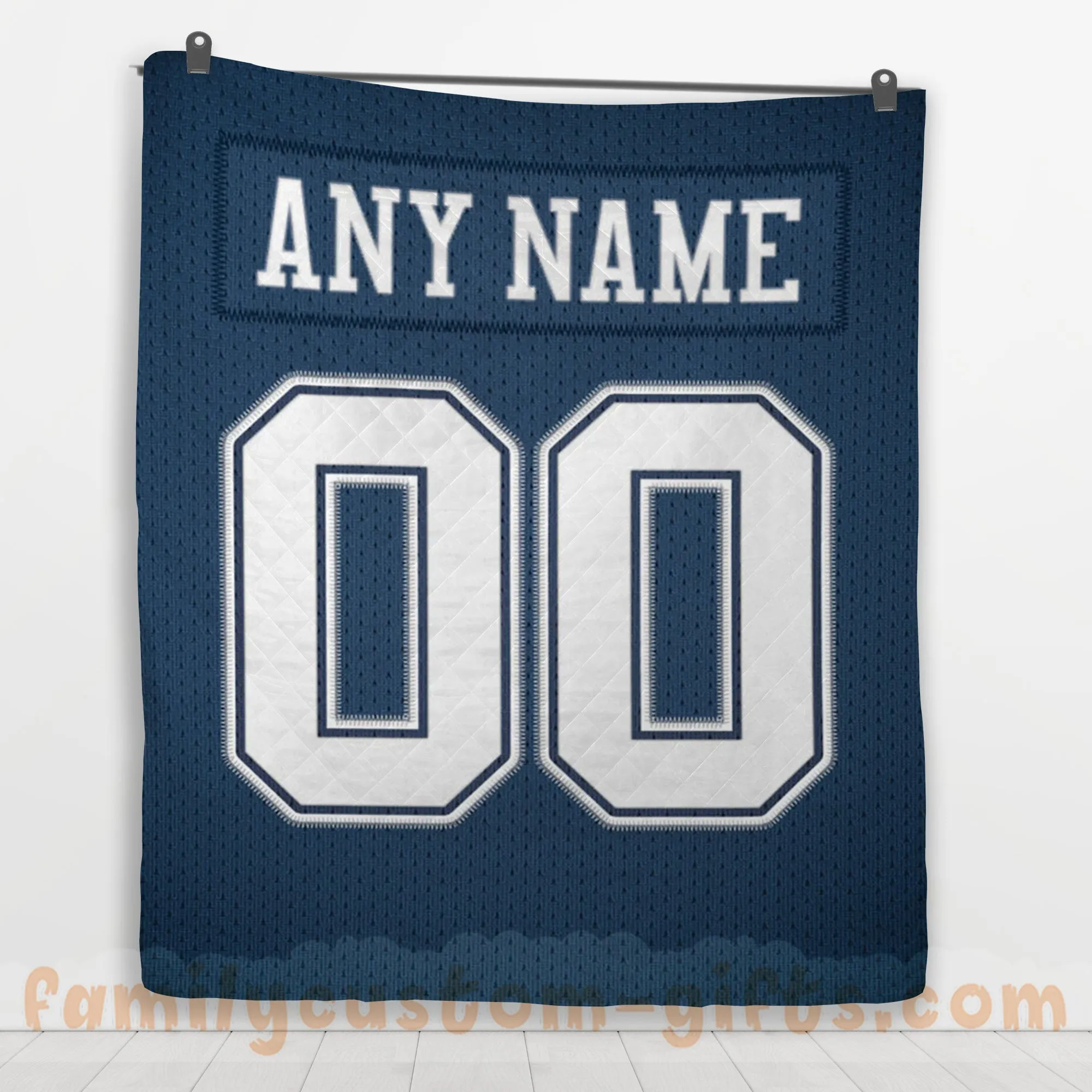 Custom Premium Quilt Blanket Dallas Jersey American Football Personalized Quilt Gifts for Her & Him