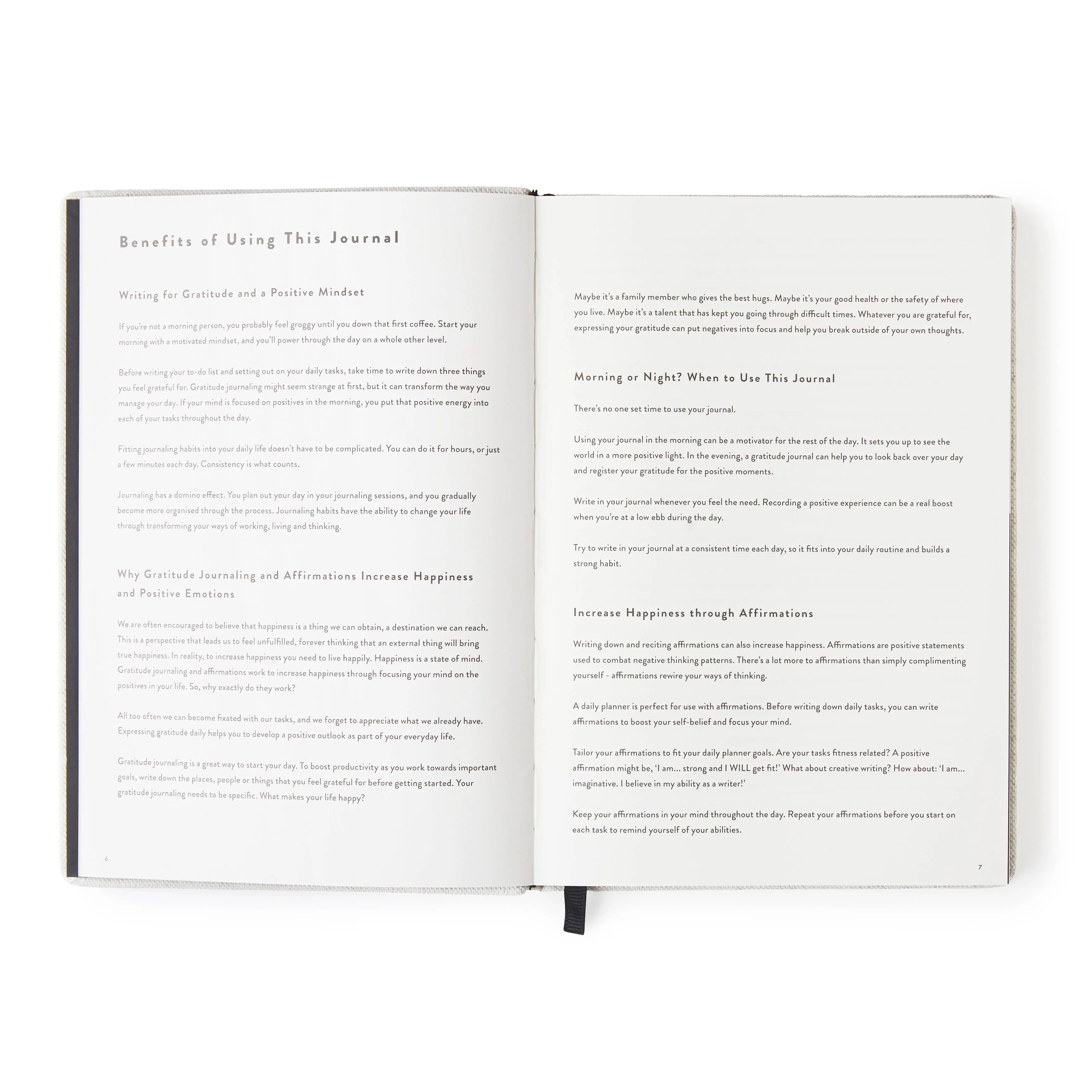 Day of Gratitude Journal Black