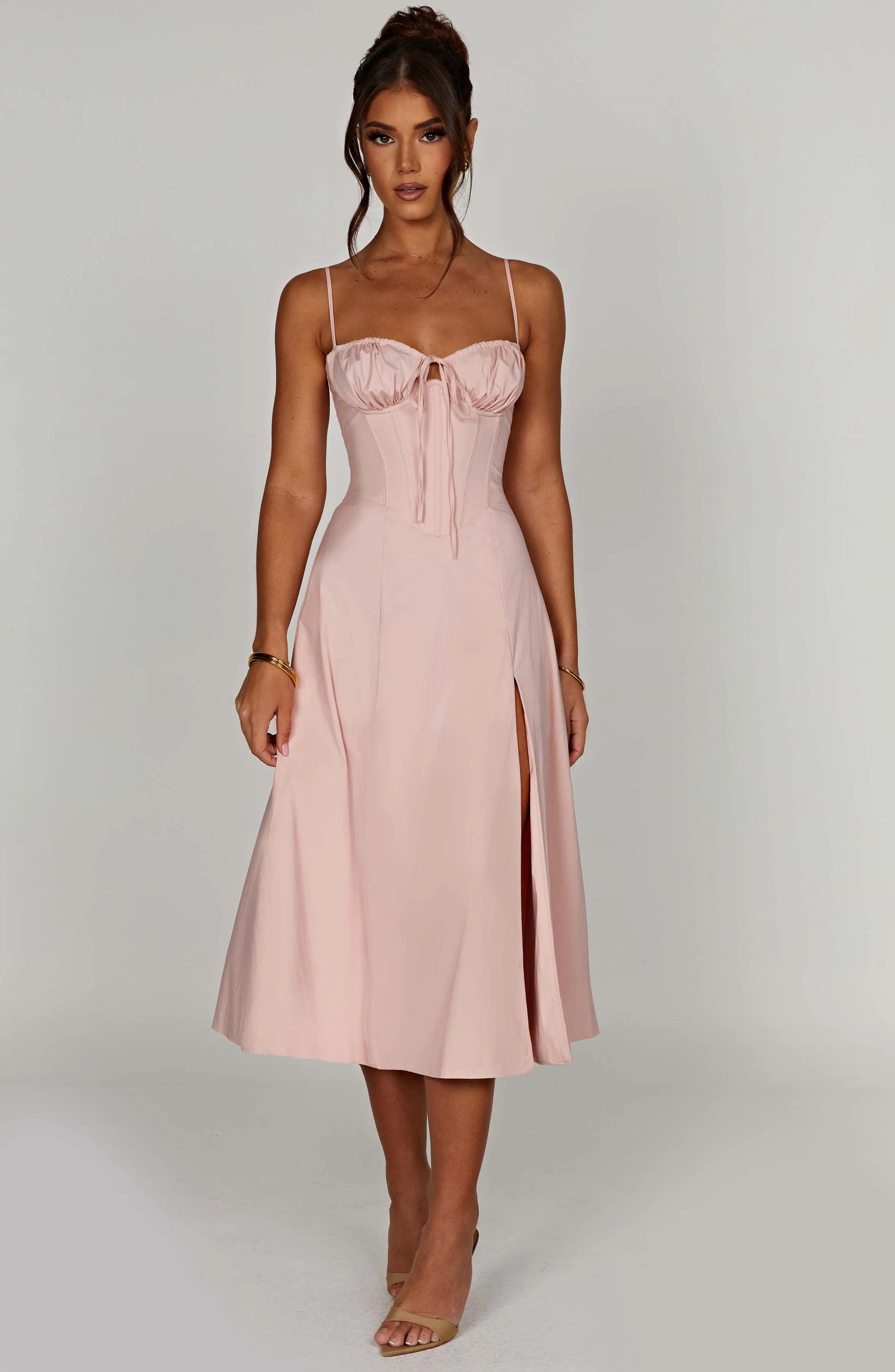 Delilah Midi Dress - Blush