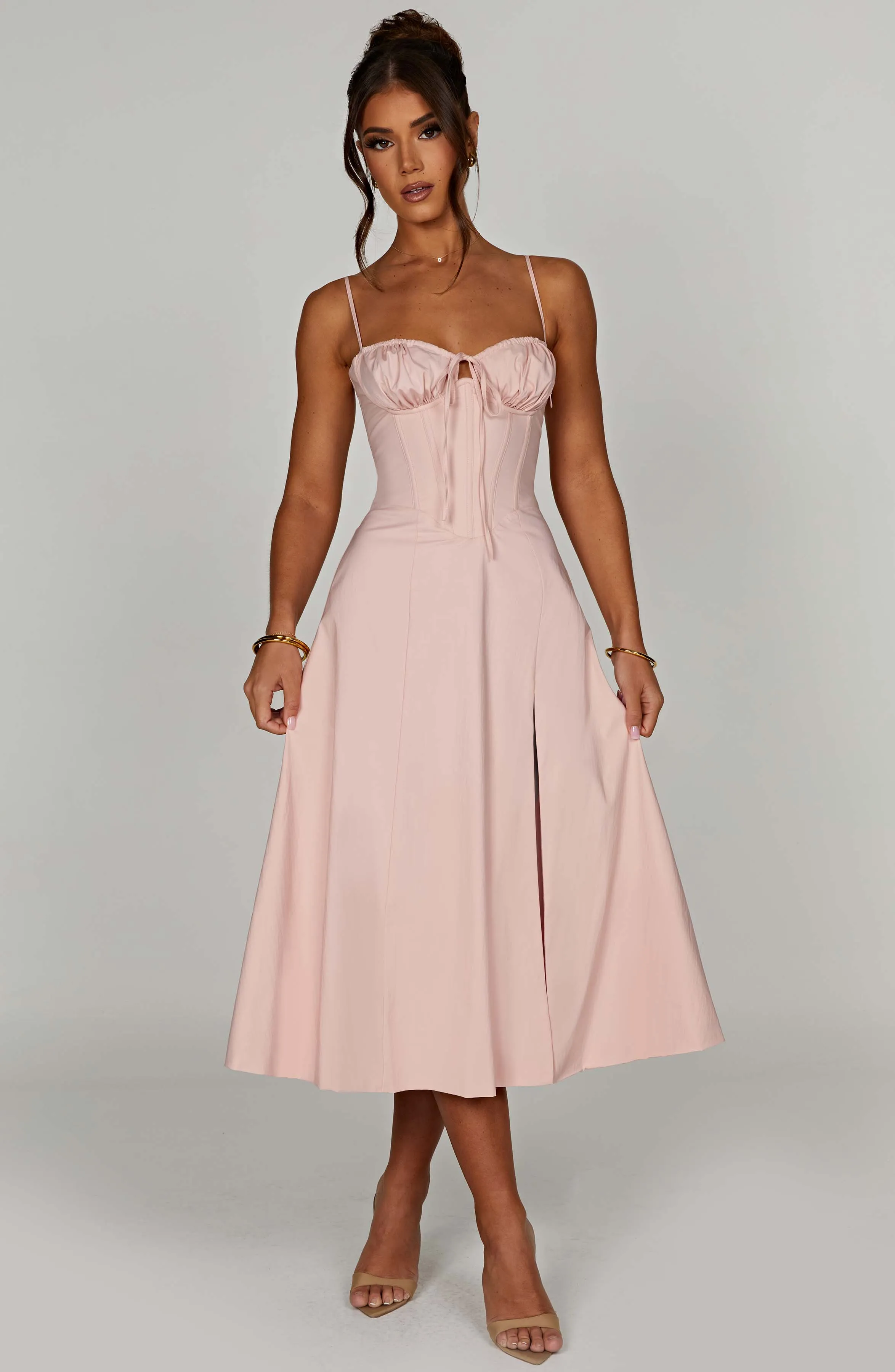 Delilah Midi Dress - Blush