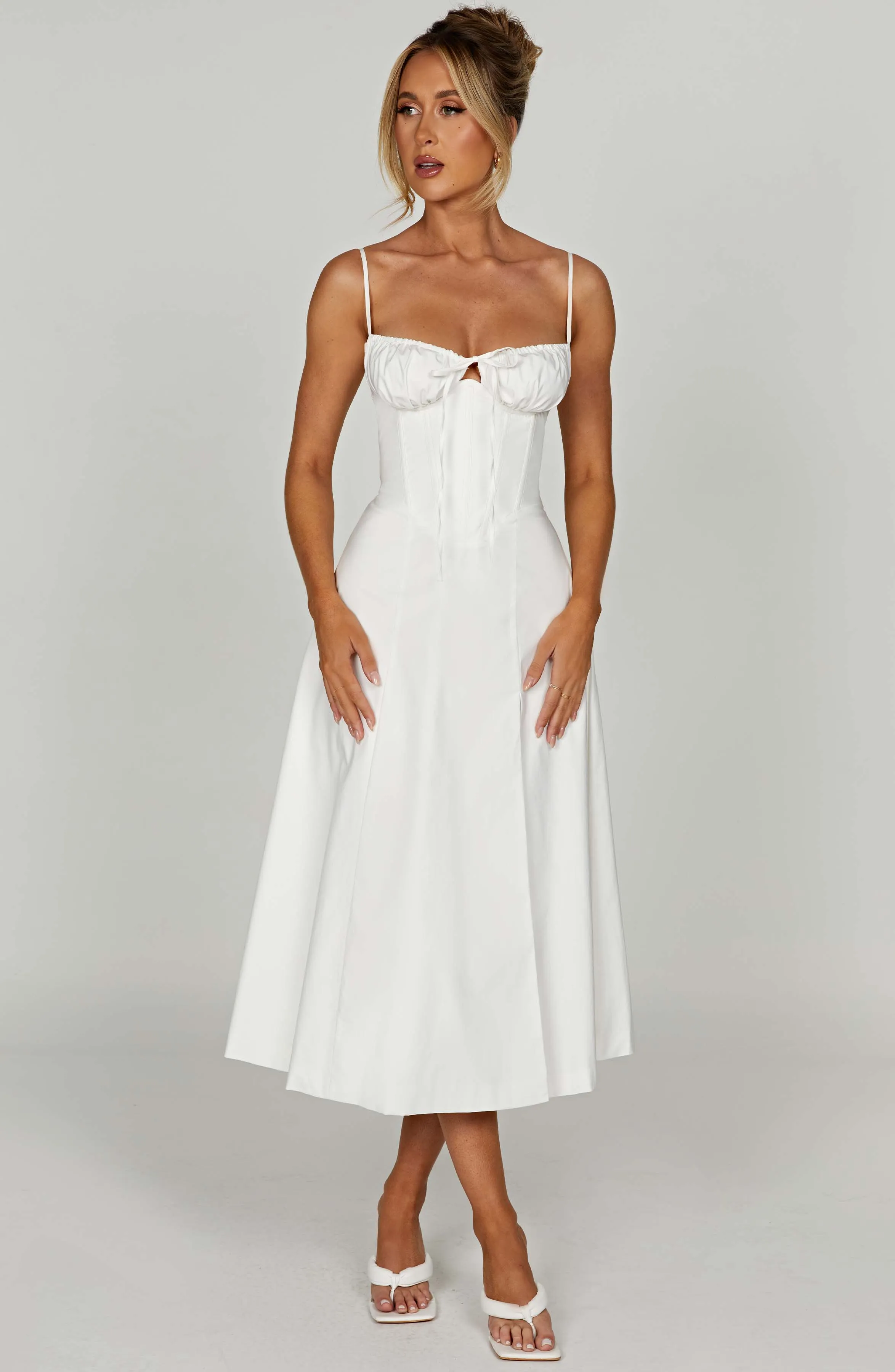 Delilah Midi Dress - Ivory