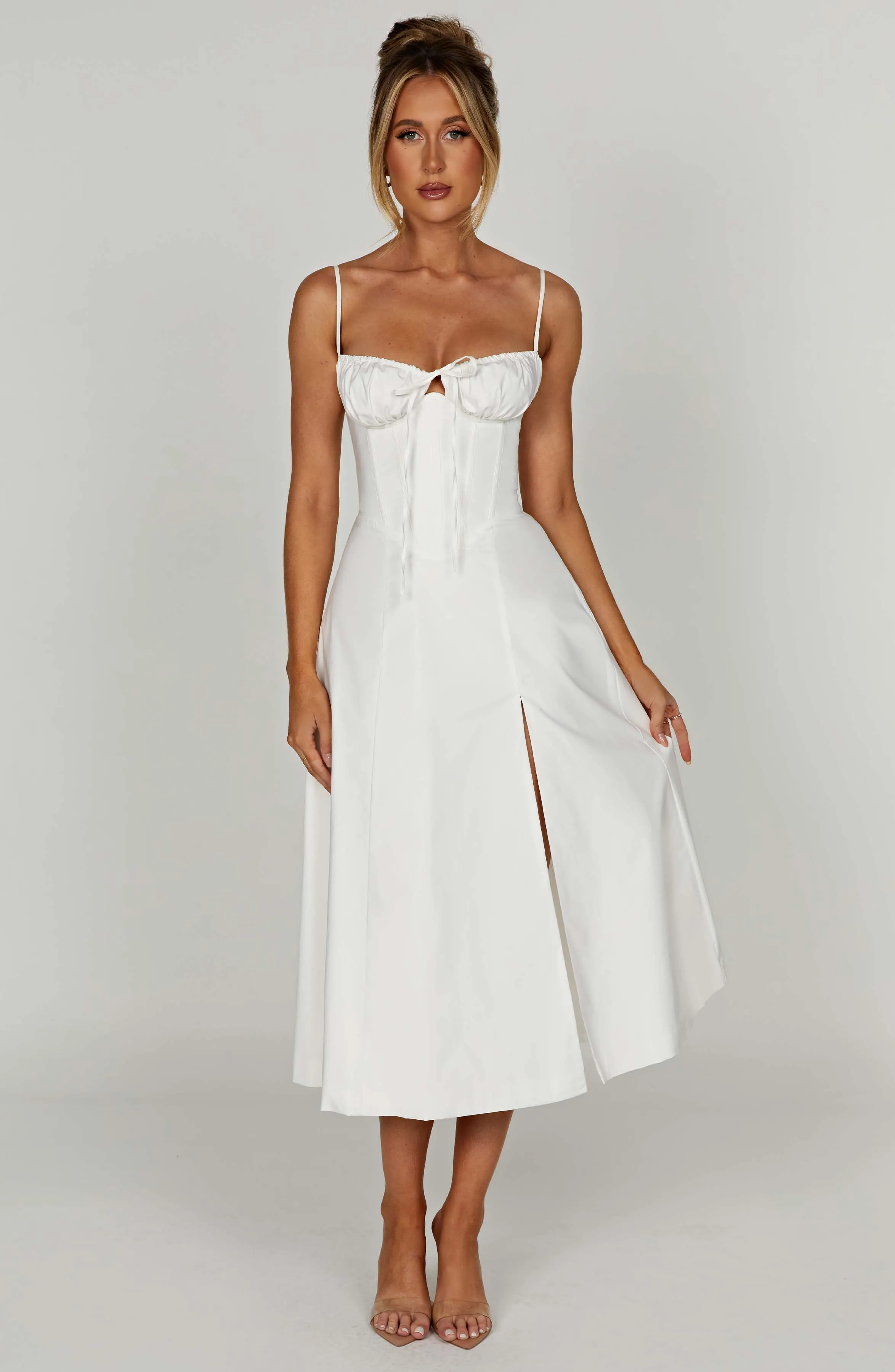Delilah Midi Dress - Ivory