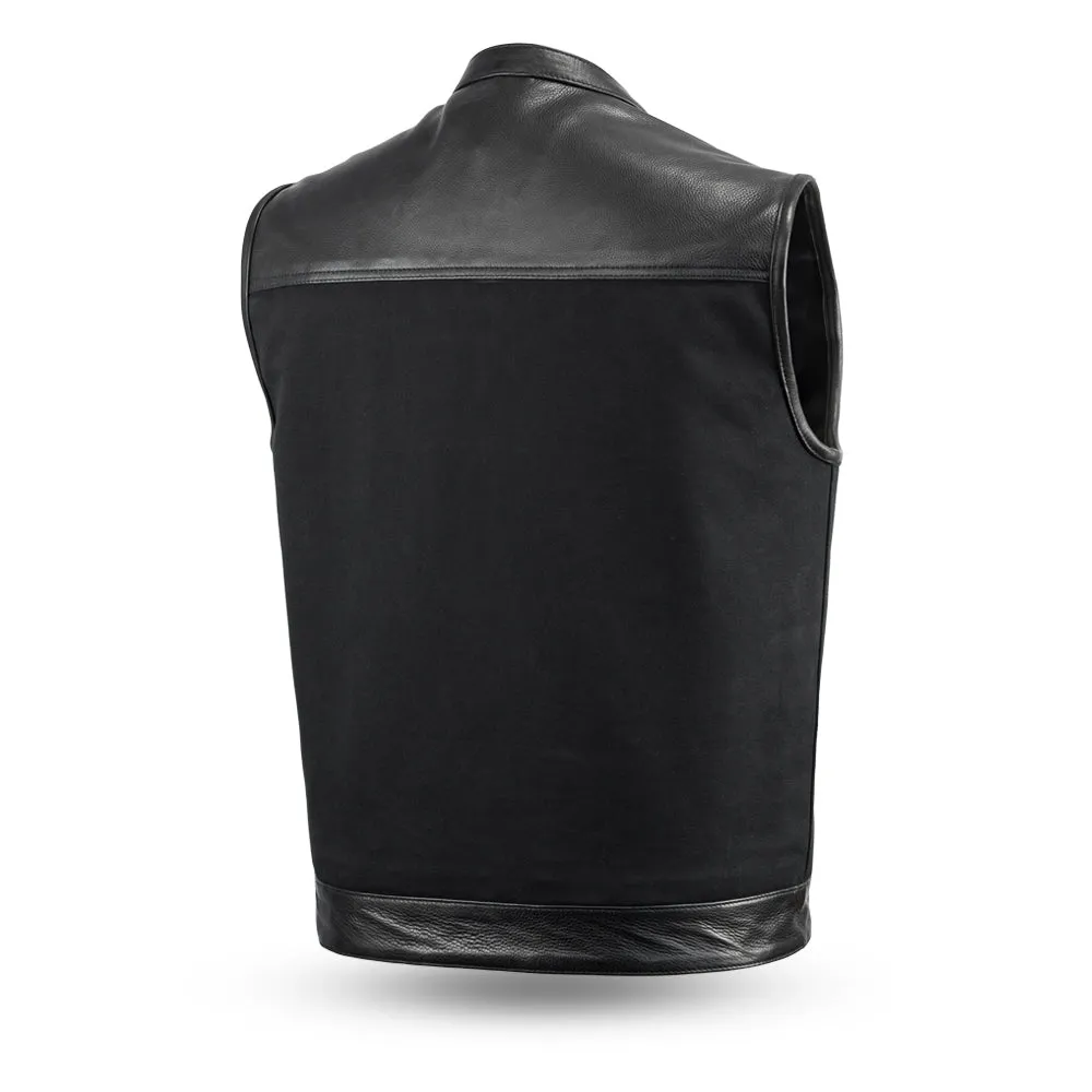 DETOUR - Motorcycle Leather/Canvas Vest