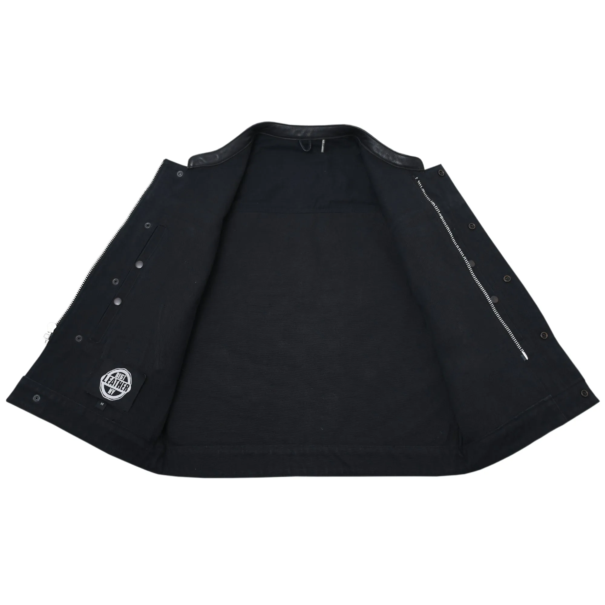 DETOUR - Motorcycle Leather/Canvas Vest