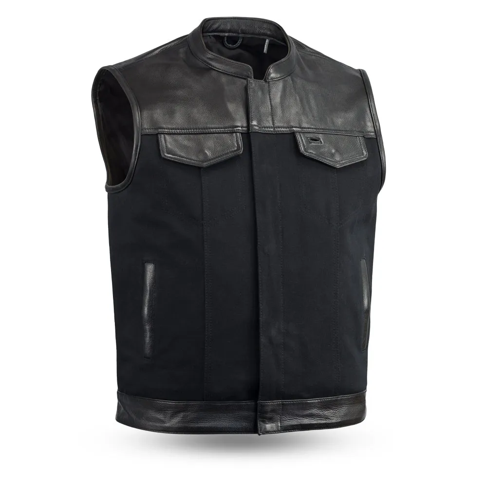 DETOUR - Motorcycle Leather/Canvas Vest
