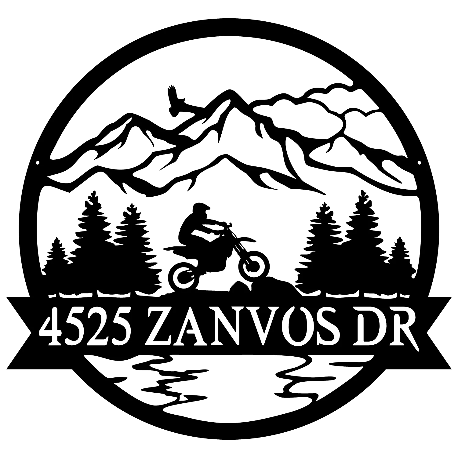 Dirt Bike Outdoor Monogram