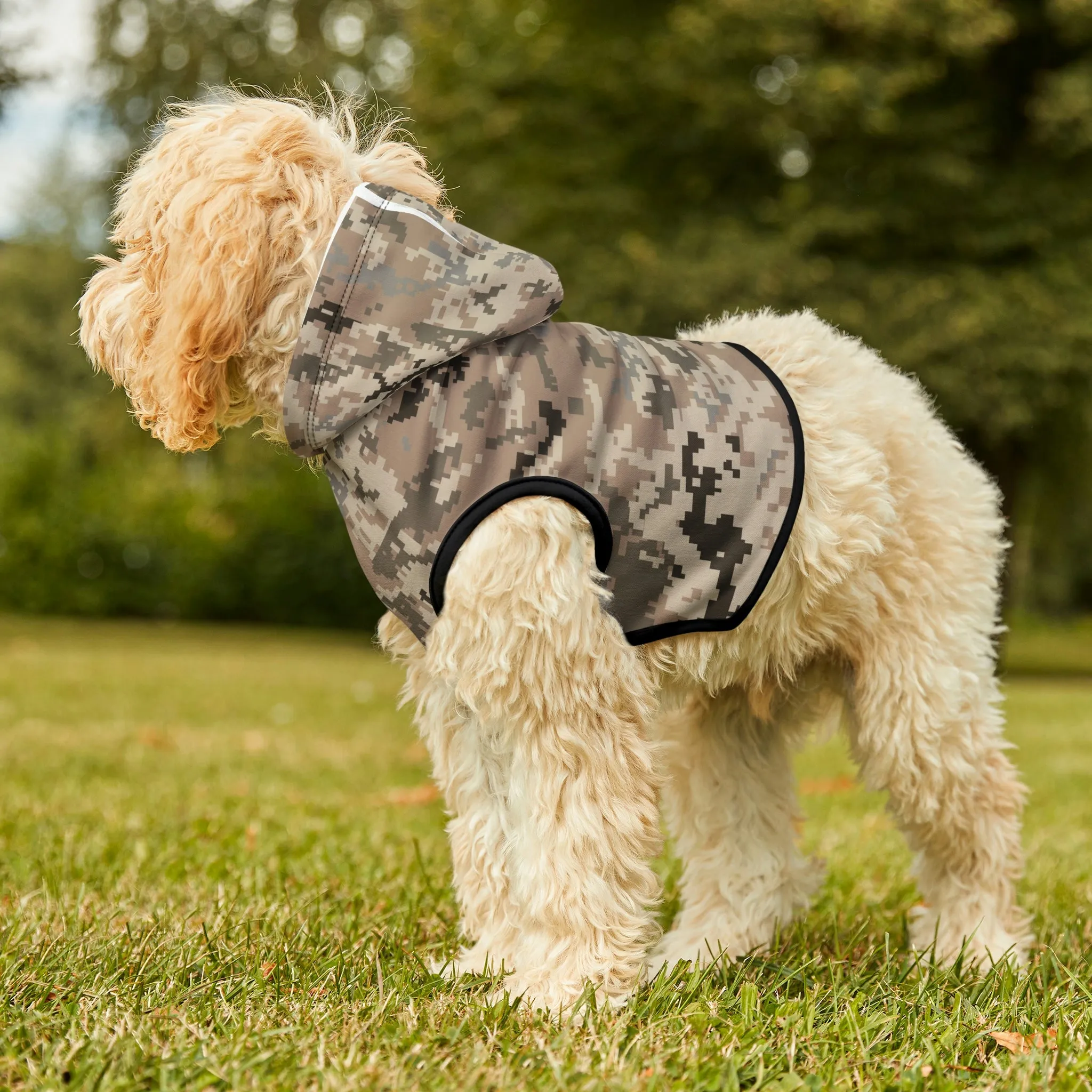 Dog Hoodie Sweater, Camouflage Tan - Comfortable Dog Clothes