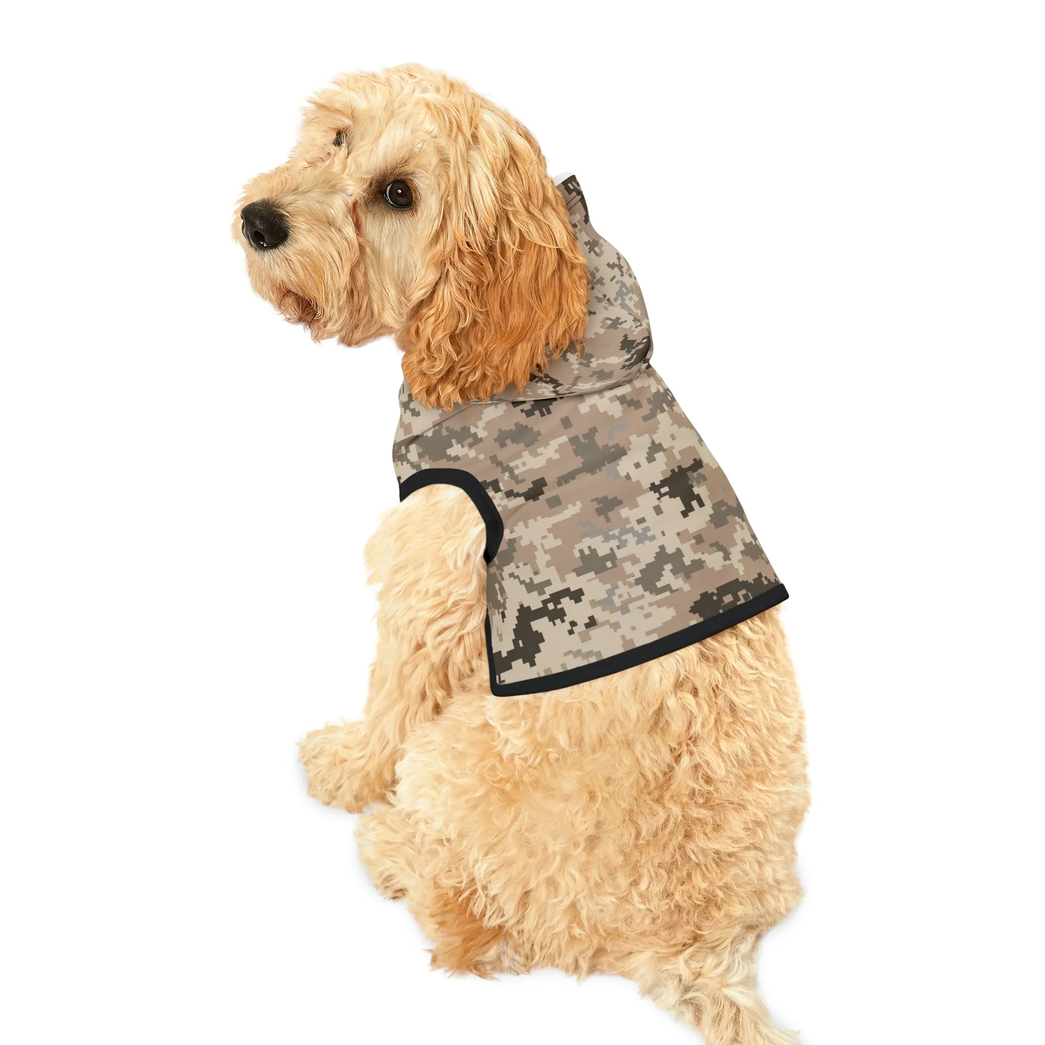 Dog Hoodie Sweater, Camouflage Tan - Comfortable Dog Clothes