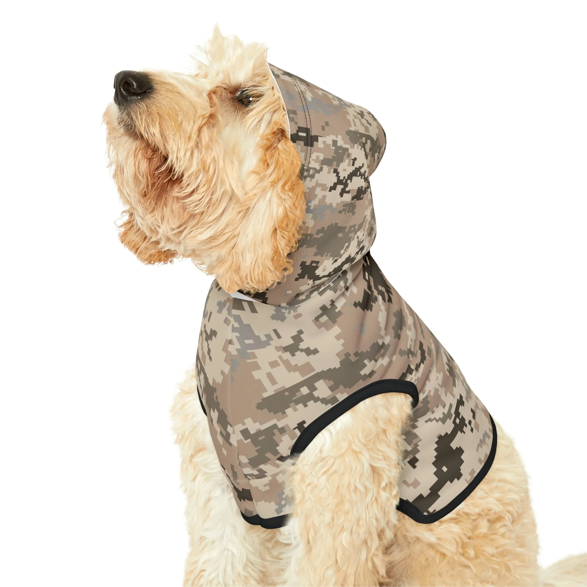 Dog Hoodie Sweater, Camouflage Tan - Comfortable Dog Clothes