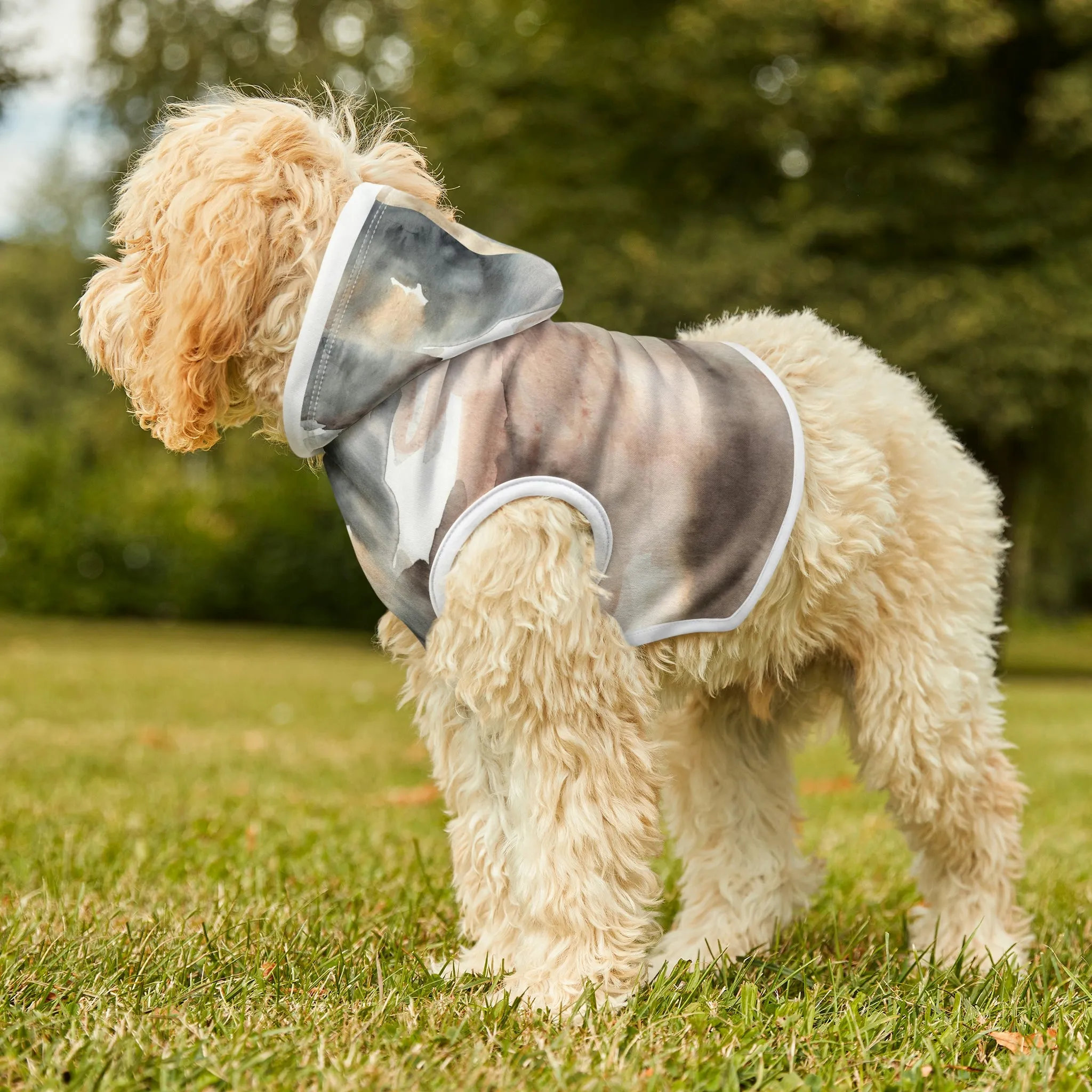 Dog Hoodie Sweater, Tie Dye Tan - Comfortable Dog Clothes