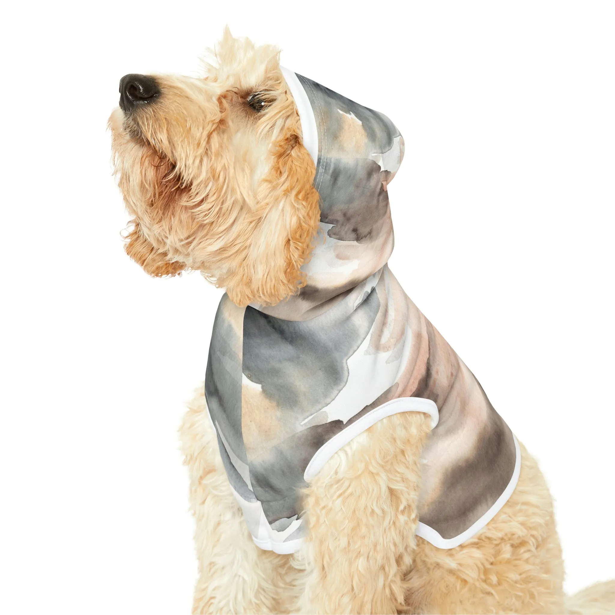 Dog Hoodie Sweater, Tie Dye Tan - Comfortable Dog Clothes