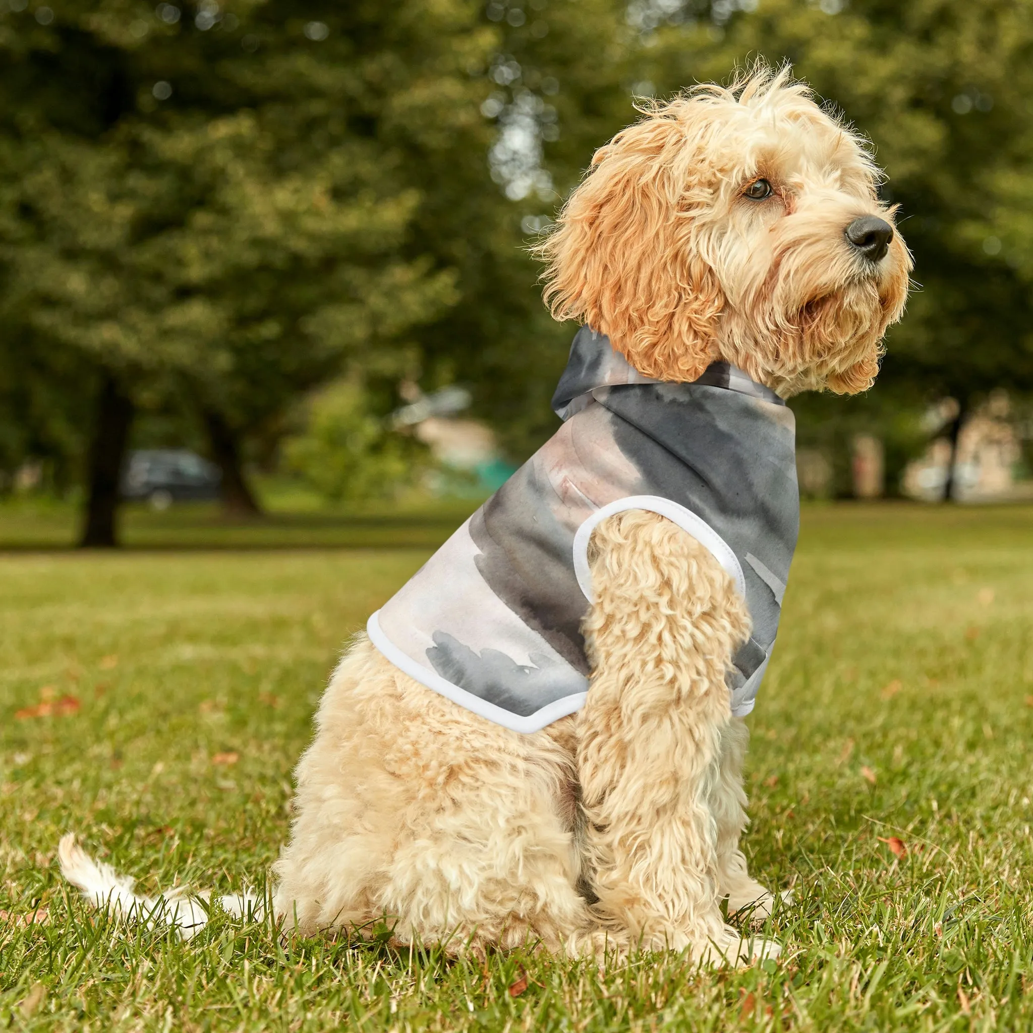 Dog Hoodie Sweater, Tie Dye Tan - Comfortable Dog Clothes