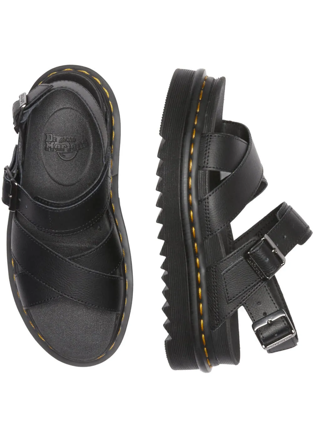 Dr. Martens Voss II Leren Sandals Black