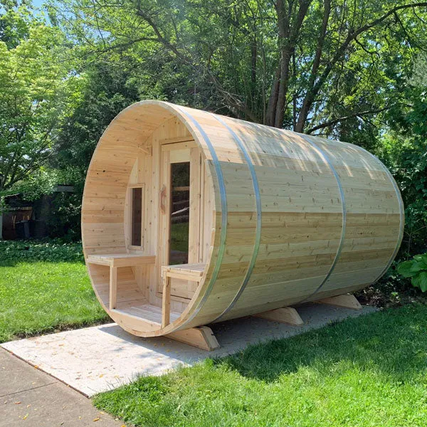 Dundalk CT Tranquility 6 Person Barrel Sauna | Wood Burning Heater