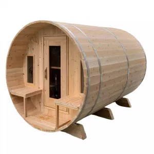 Dundalk CT Tranquility 6 Person Barrel Sauna | Wood Burning Heater