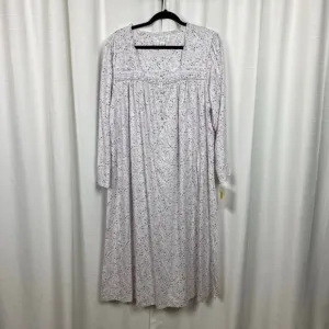 Eileen West White&amp;Pink Floral Nightgown Sz.1X NWT