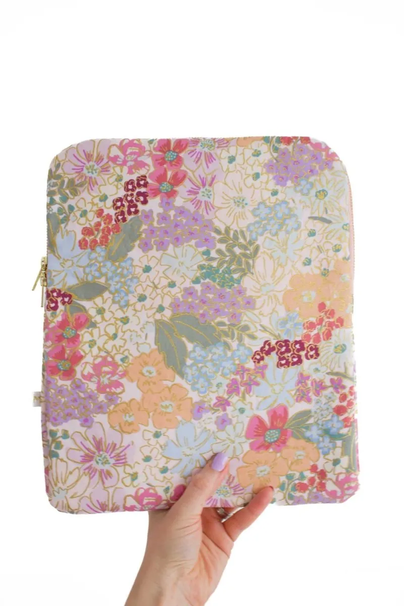 English Rose Canvas 12.9" Device Tablet Sleeve