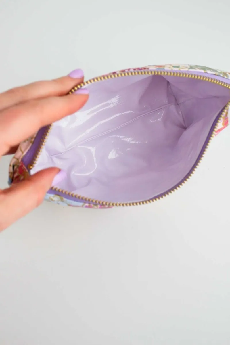 English Rose Canvas Mini Maxx Cosmetic Bag