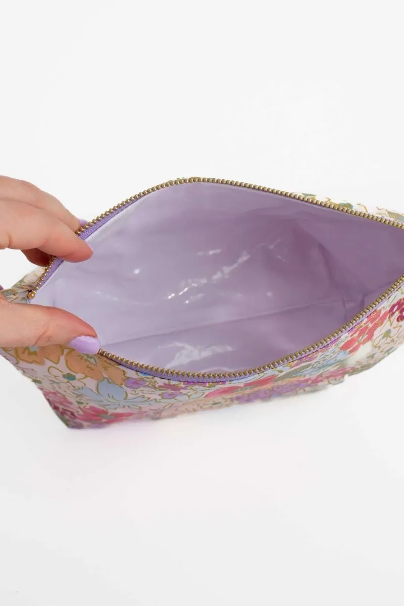 English Rose Canvas Mini Maxx Cosmetic Bag