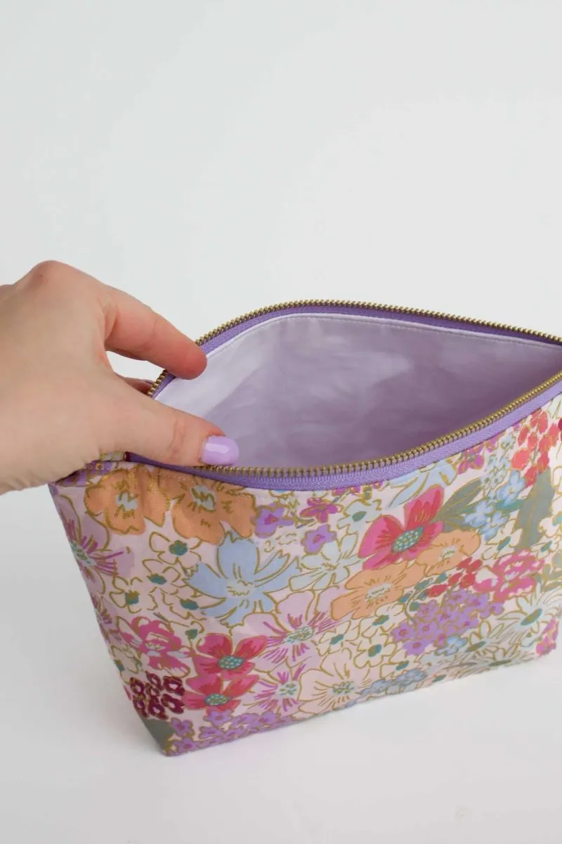 English Rose Canvas Mini Maxx Cosmetic Bag