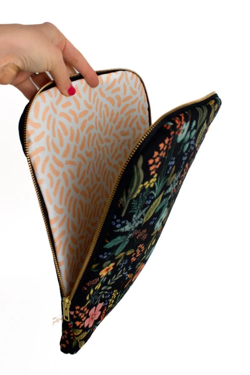 Evening Wildflower Canvas 11" Device Tablet Sleeve