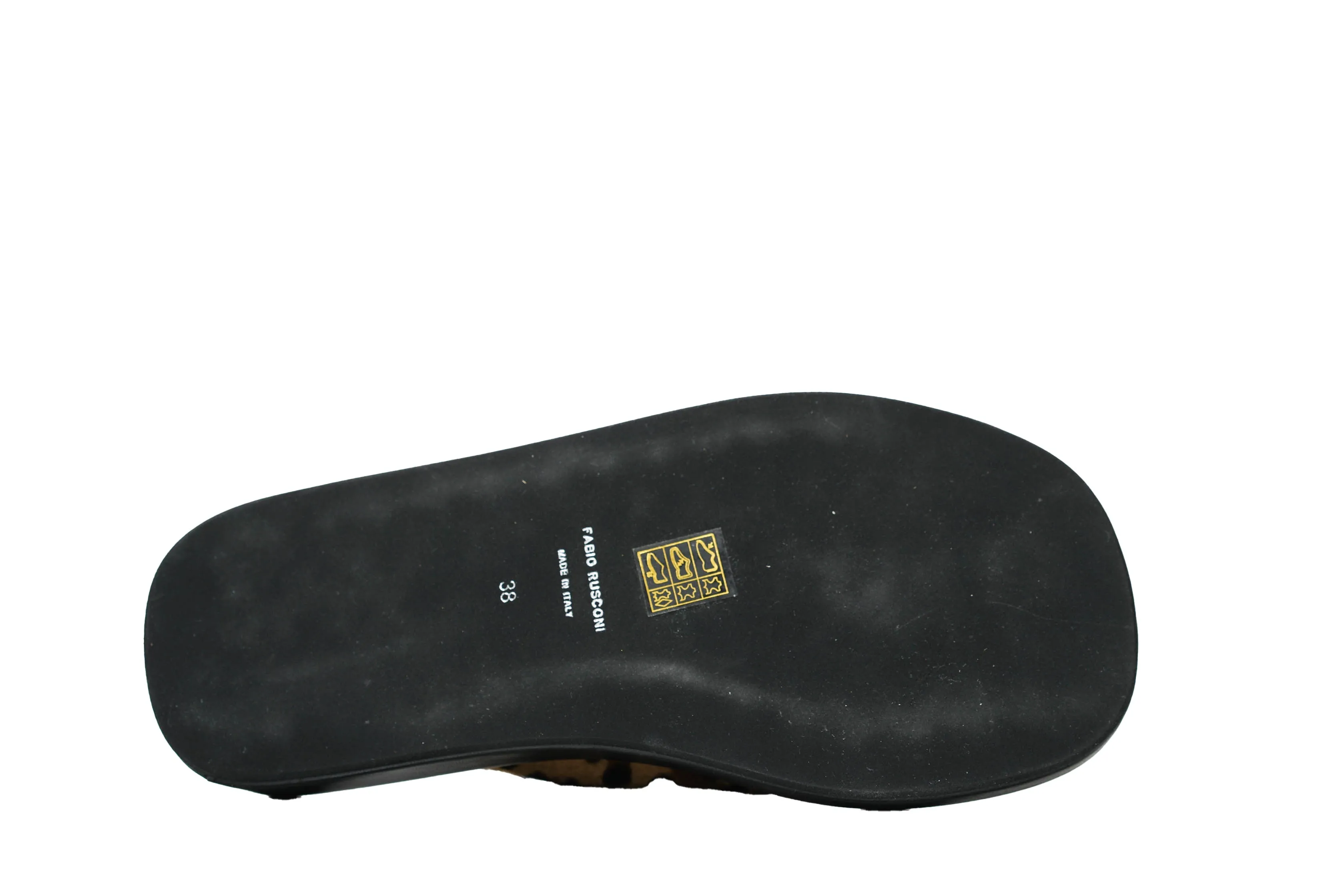 Fabio Rusconi Women's Leopard Pony Flat Thong Gina