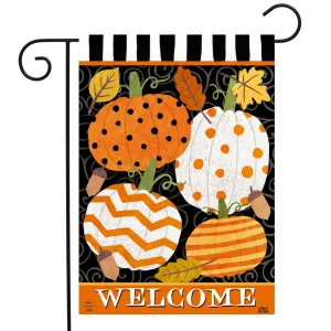 Fall Celebration Pumpkins Garden Flag 12" x 18"