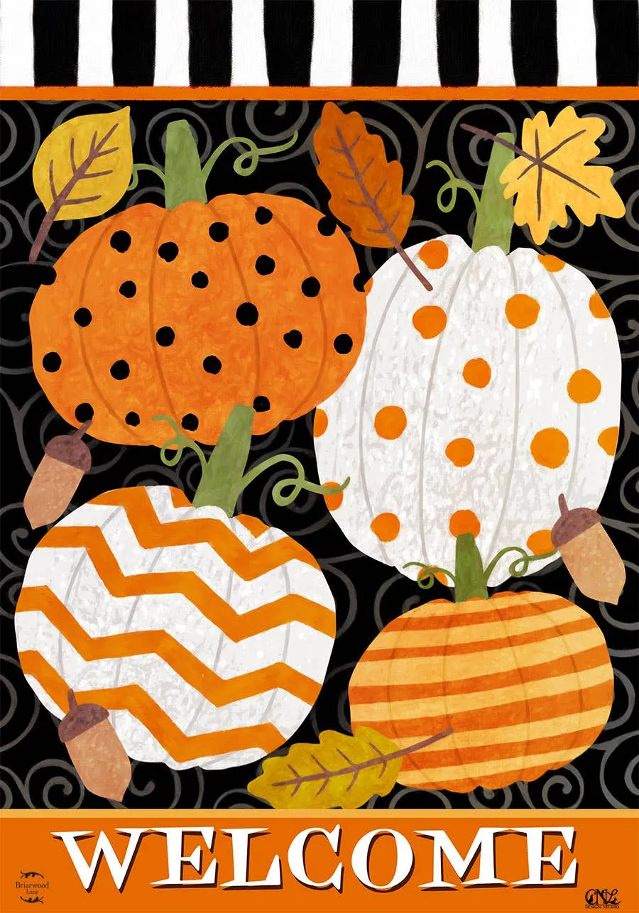 Fall Celebration Pumpkins Garden Flag 12" x 18"