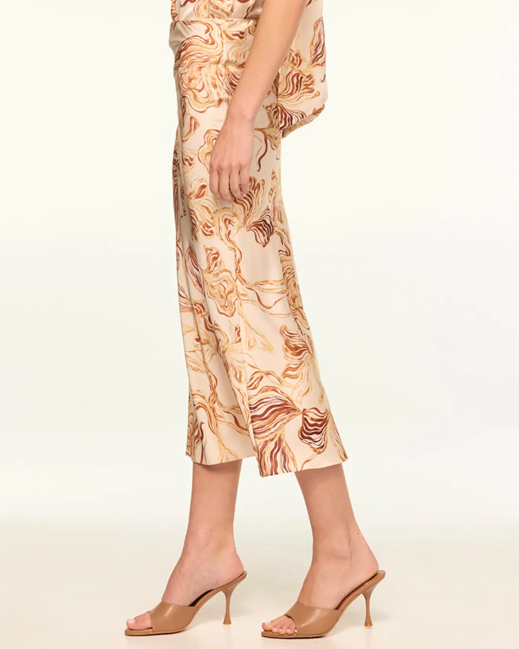 FAY SKIRT IN GOLDEN STRAW SATIN