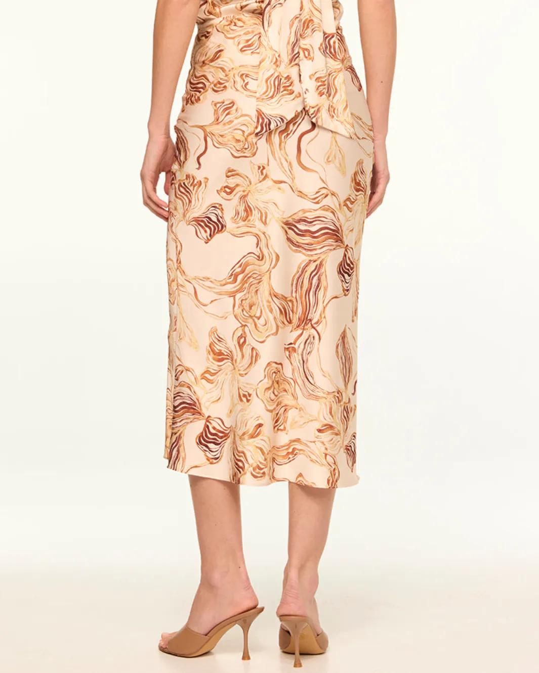FAY SKIRT IN GOLDEN STRAW SATIN