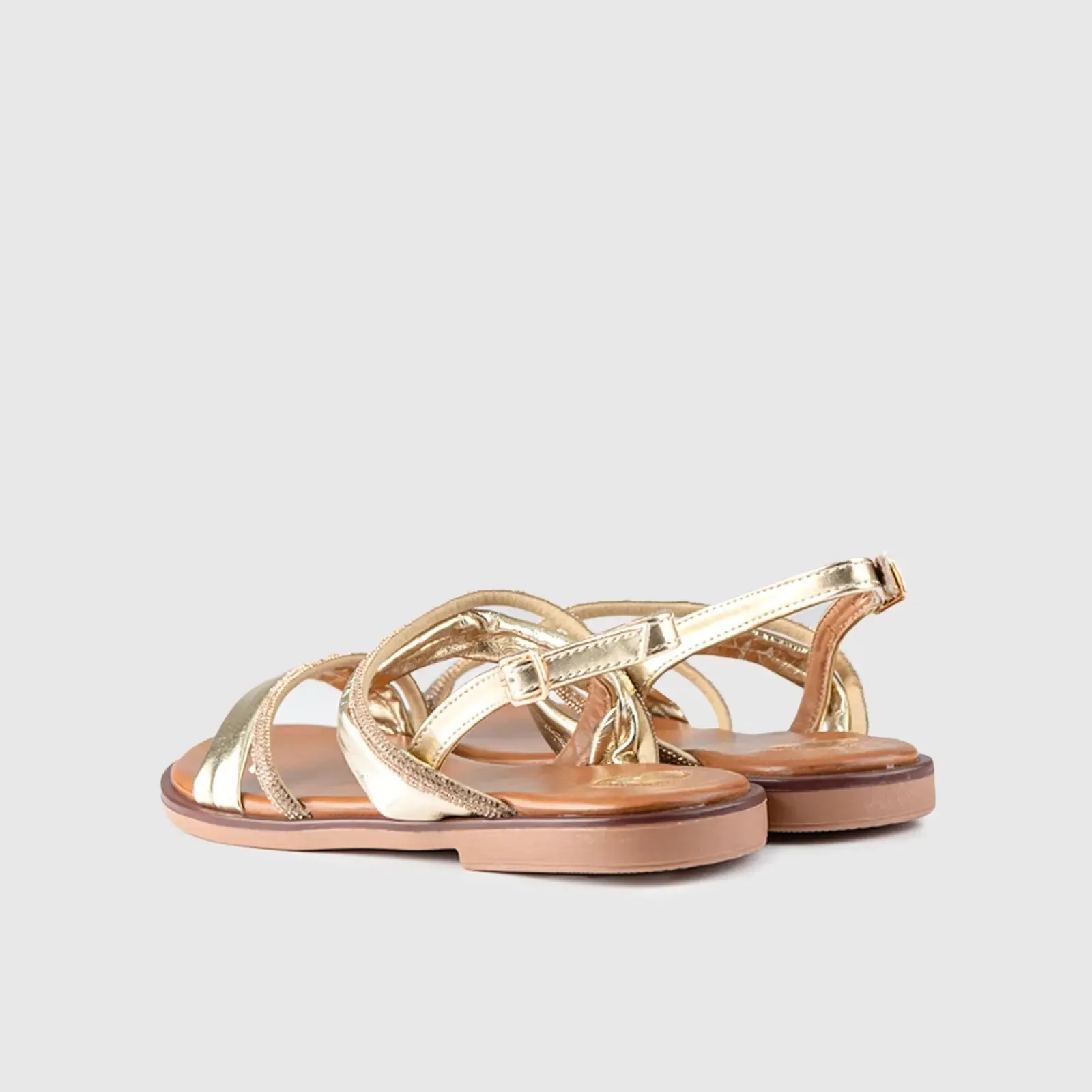 Flat Dress Sandal 01614 Gold