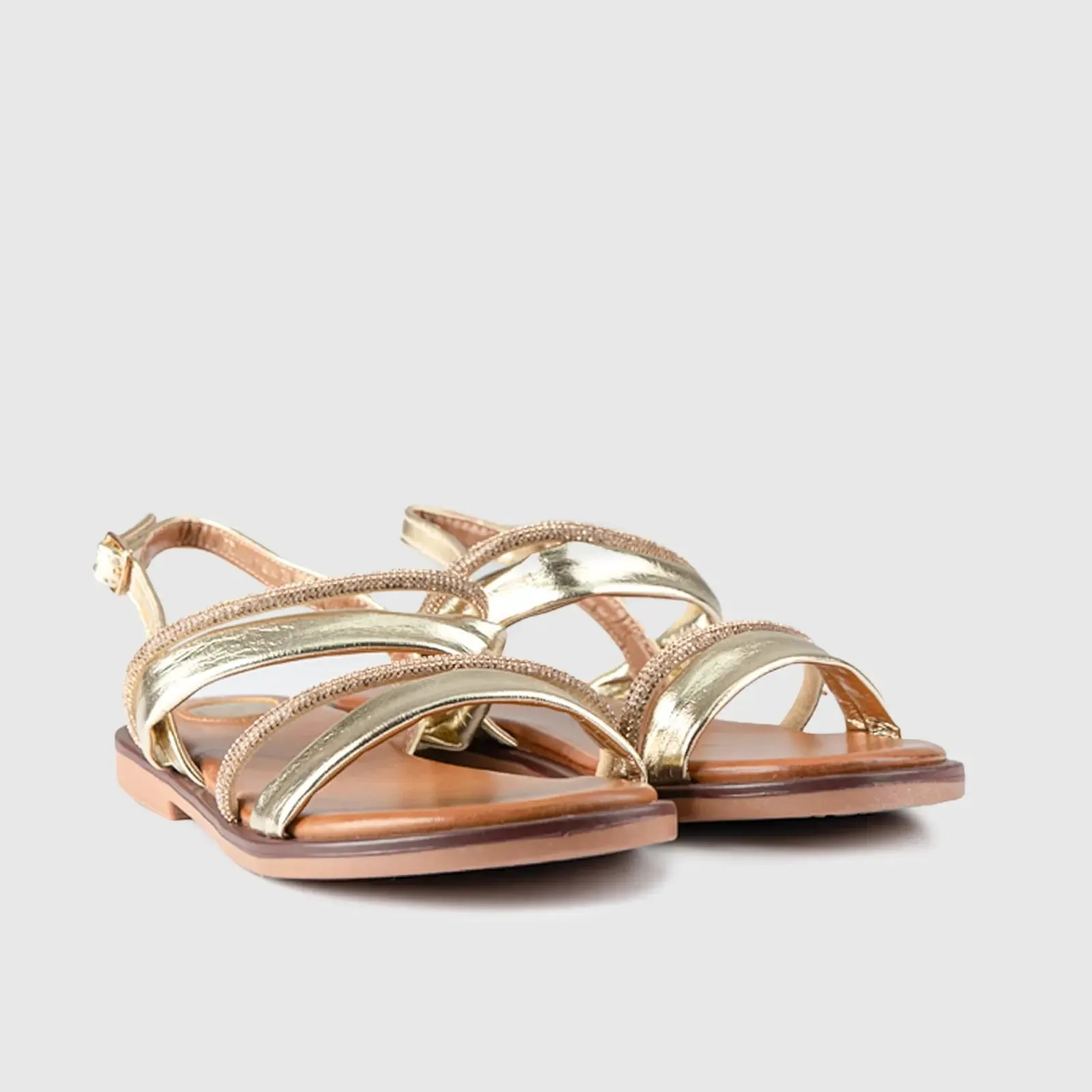 Flat Dress Sandal 01614 Gold