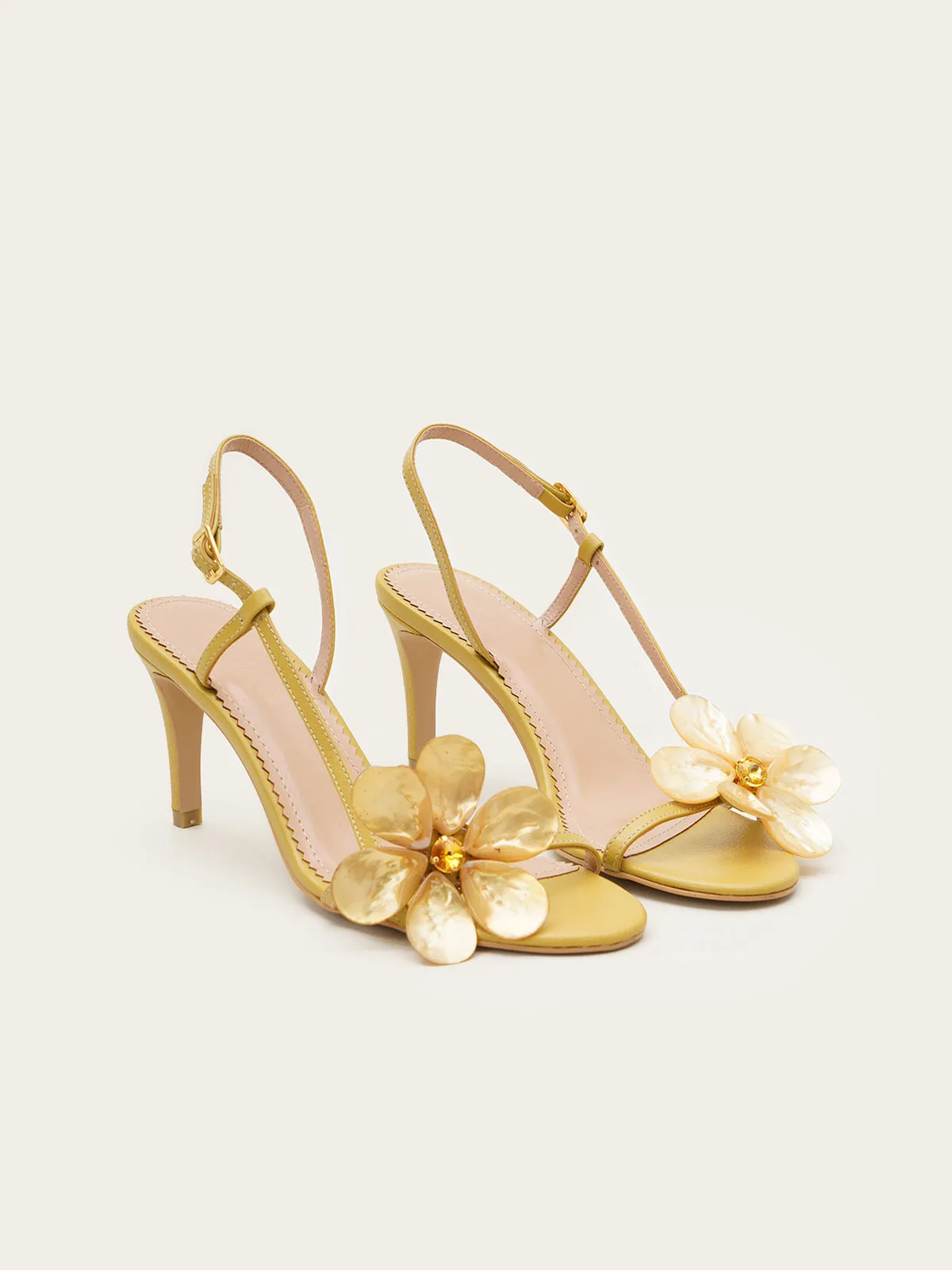 Fleurs Blanches Slingbacks
