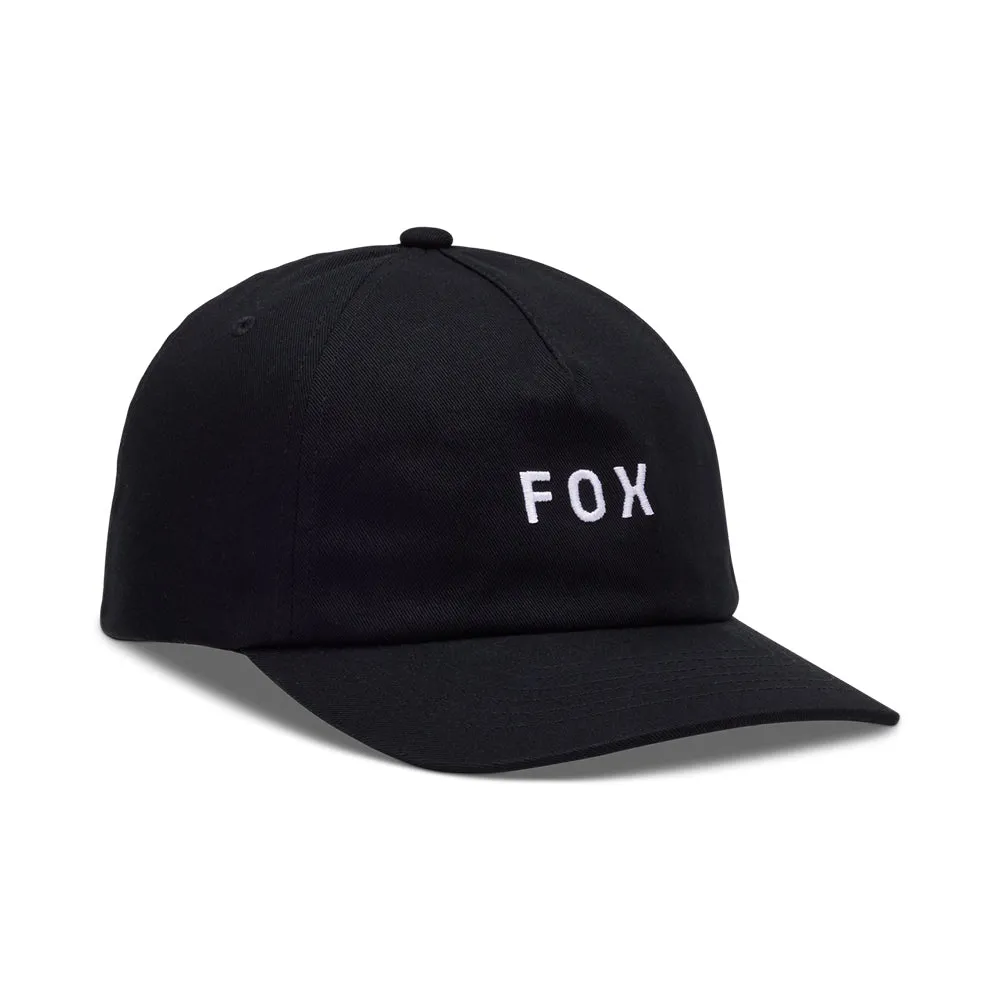 FOX WORDMARK ADJUSTABLE HAT [BLACK/WHITE]