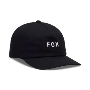 FOX WORDMARK ADJUSTABLE HAT [BLACK/WHITE]
