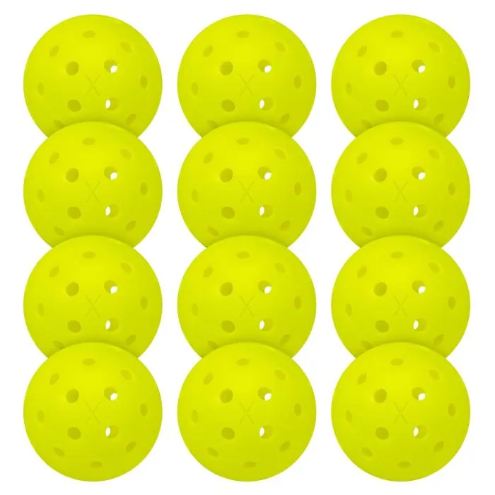 Franklin X-40 Outdoor Pickleballs in Optic Yellow