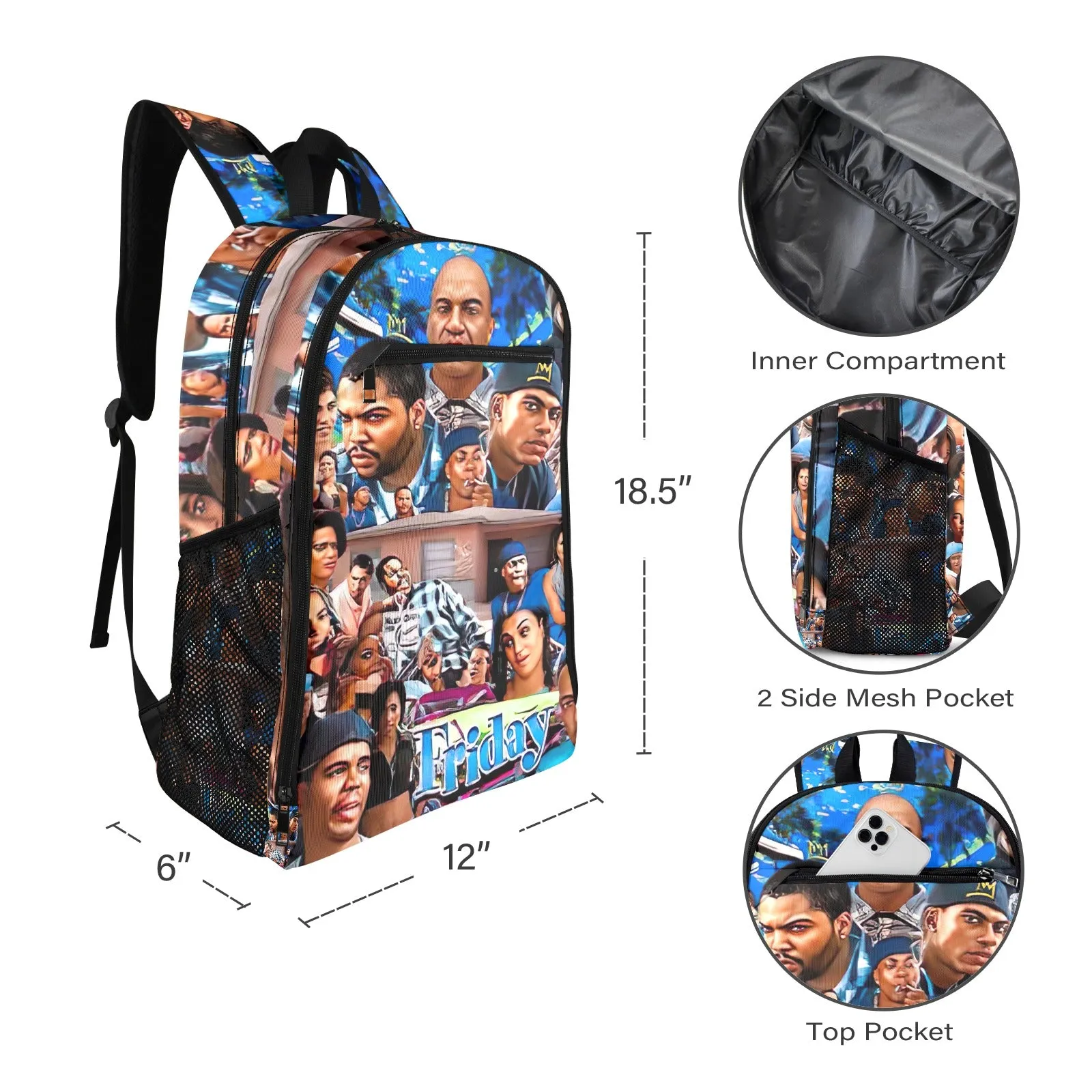 Friday (1995) Movie Collage All Over Print Leisure Sports Backpack