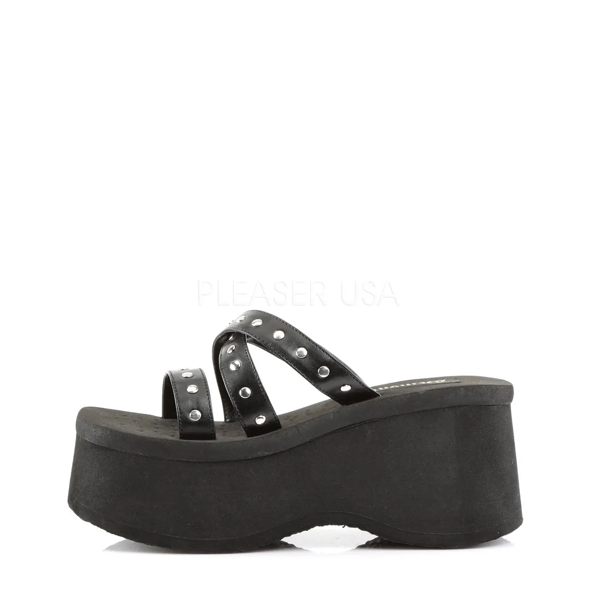 FUNN-19  Black Vegan Leather