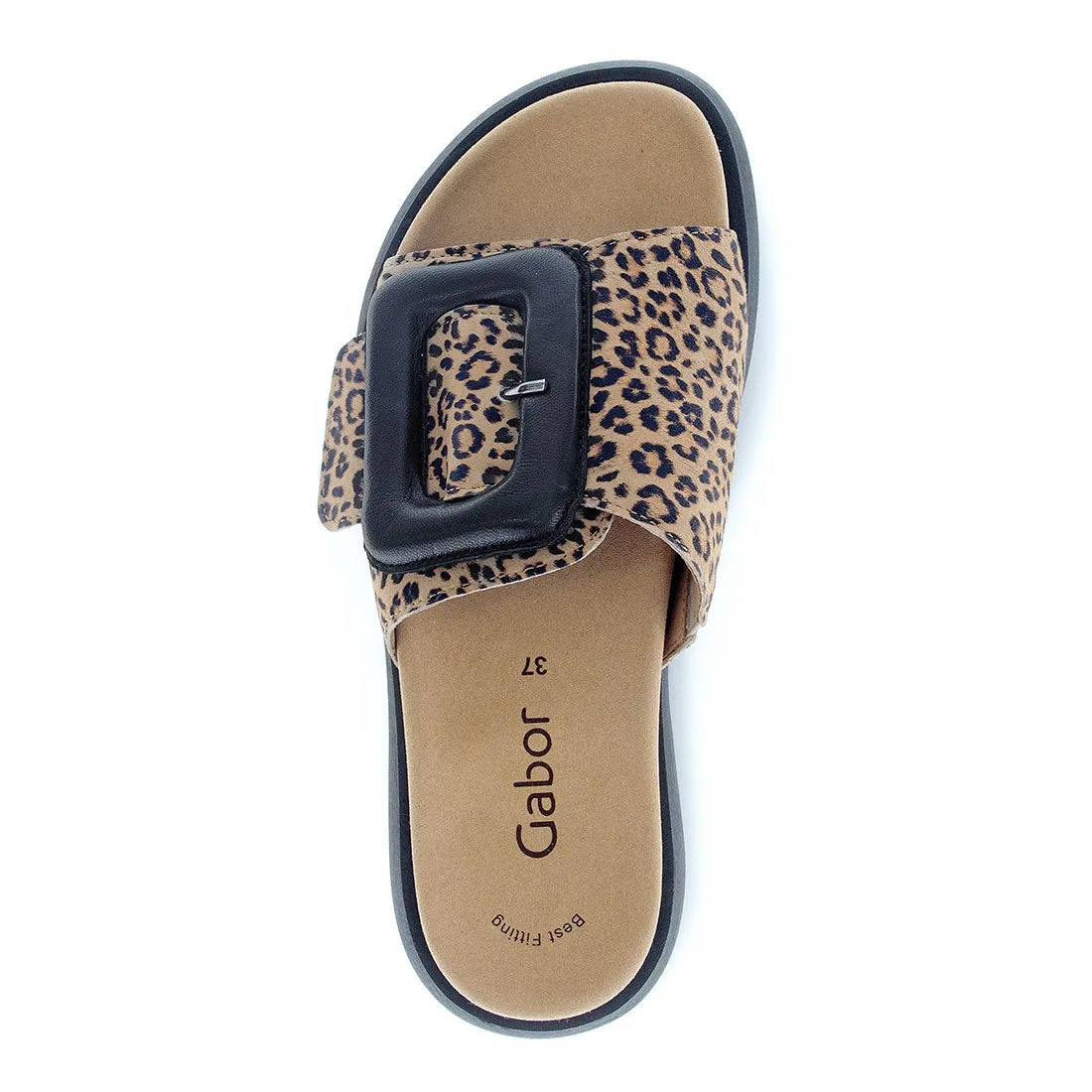 GABOR Leo ruskind sandal / mules m. sort