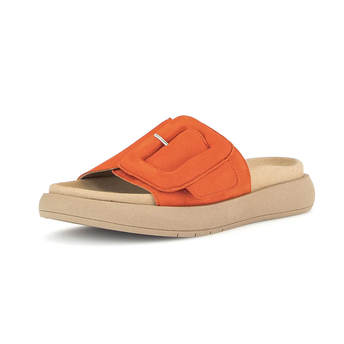 GABOR Orange ruskind sandal / mules