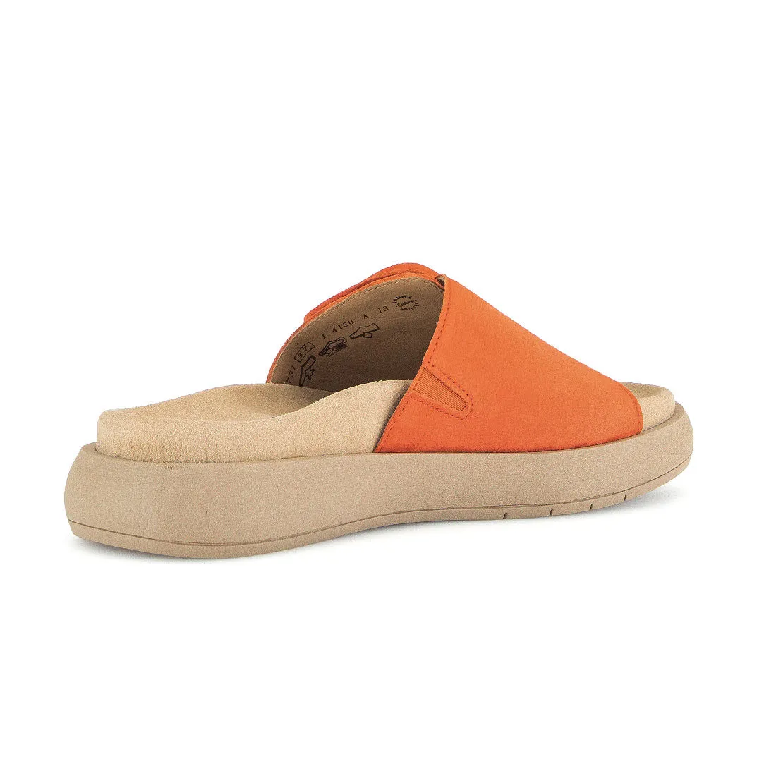 GABOR Orange ruskind sandal / mules